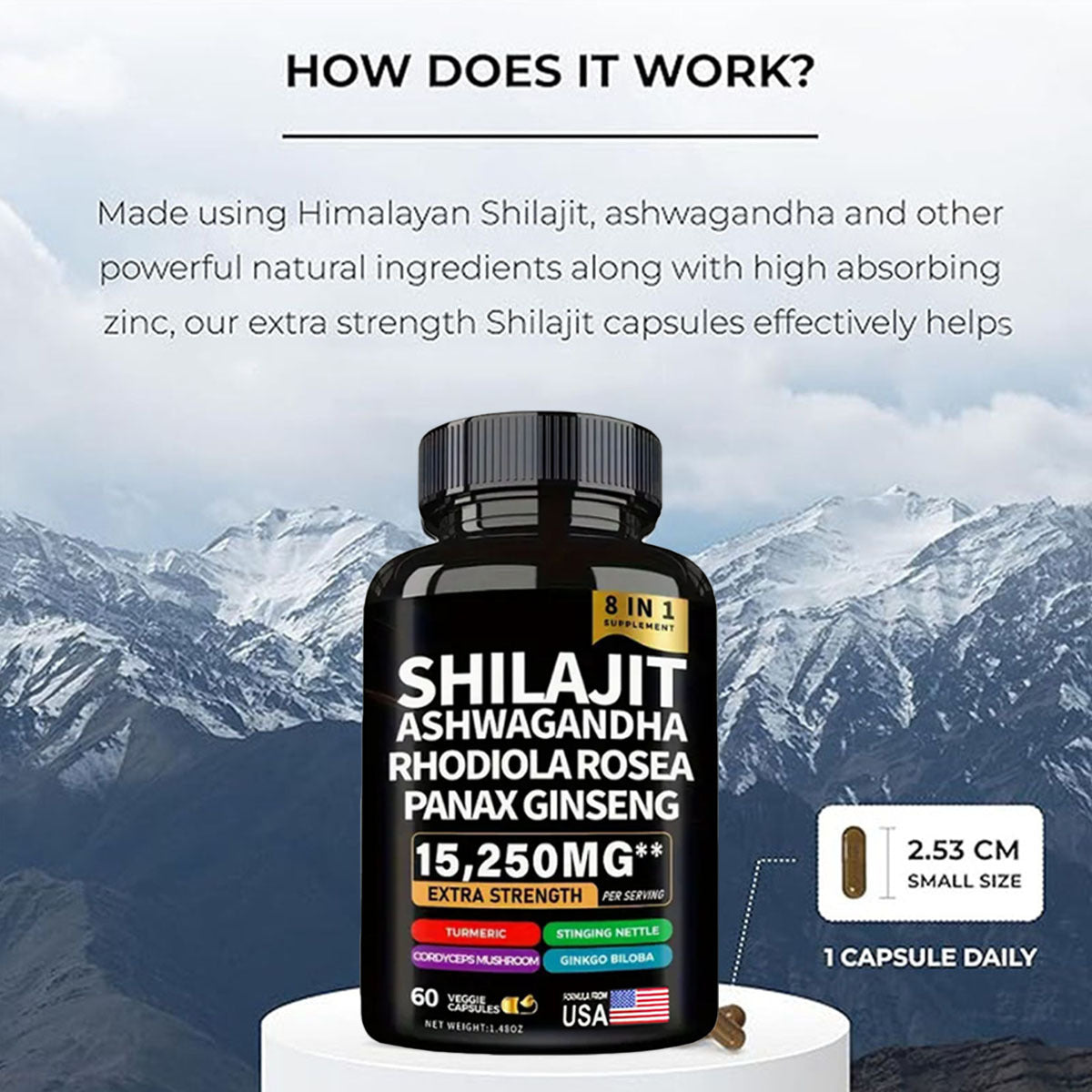 Shilajit Ashwaganda 8in1 capsules