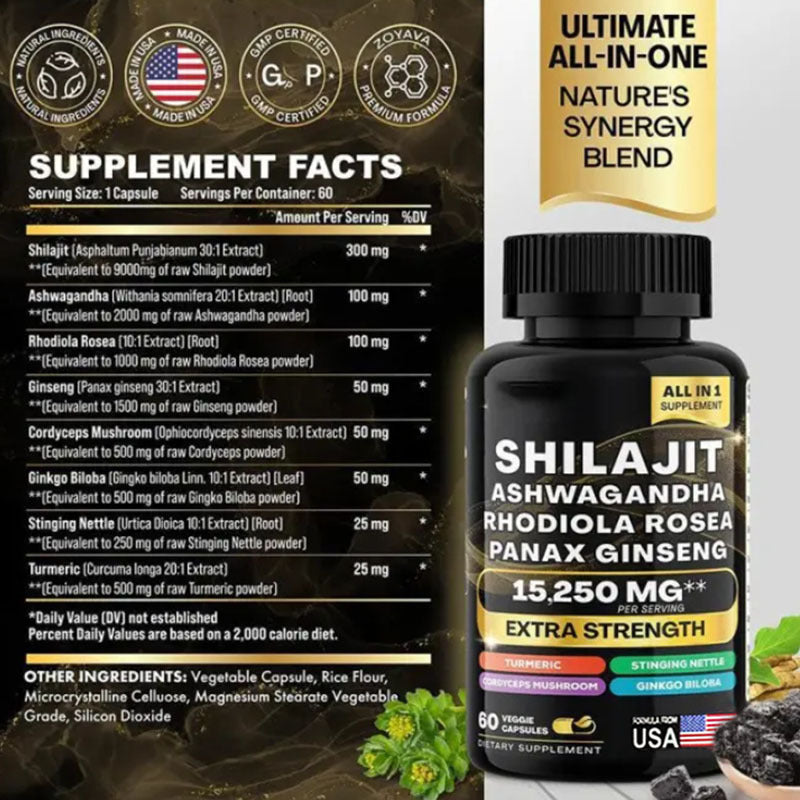 Shilajit Ashwaganda 8in1 capsules