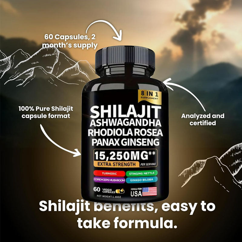 Shilajit Ashwaganda 8in1 capsules