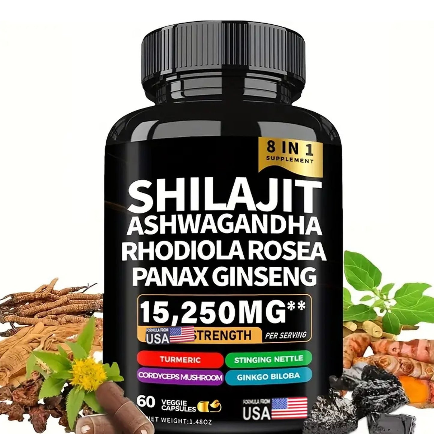 Shilajit Ashwaganda 8in1 capsules